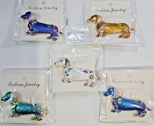 Dachshund Pin Vintage Style Metal Alloy Brooch ~ Matte Finish~ Doxie Moxie - 第 1/9 張圖片