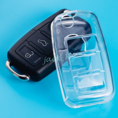 Transparent Clear Car Key Fob Cover Case For VW Golf UP! Eos Touran Scirocco