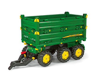 Rolly Toys Anhänger, Trailer John Deere Kipper, Dreiseitenkipper mit Kurbel