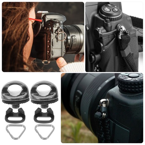 2 Set Cinghia Adattatore Fotocamera Clip Spalla Gancio Sgancio Rapido Connettori - Foto 9 di 12
