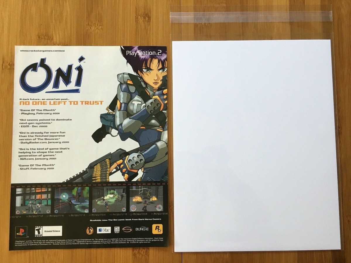 Oni PS2 Playstation 2 2000 Vintage Poster Ad Advert Print Art