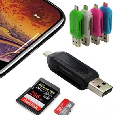 LETTORE ADATTATORE SCHEDA DI MEMORIA SD TF MICRO USB E MASCHIO USB OTG A  2.0 | eBay