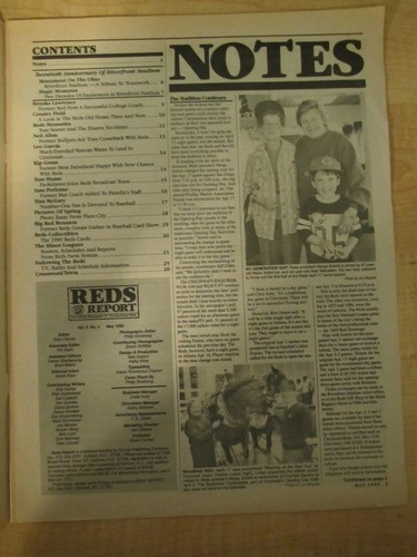 1990 Reds Report Cardboard Lineups A Review of 90's Baseball Cards / Stadiums - Bild 2 von 12