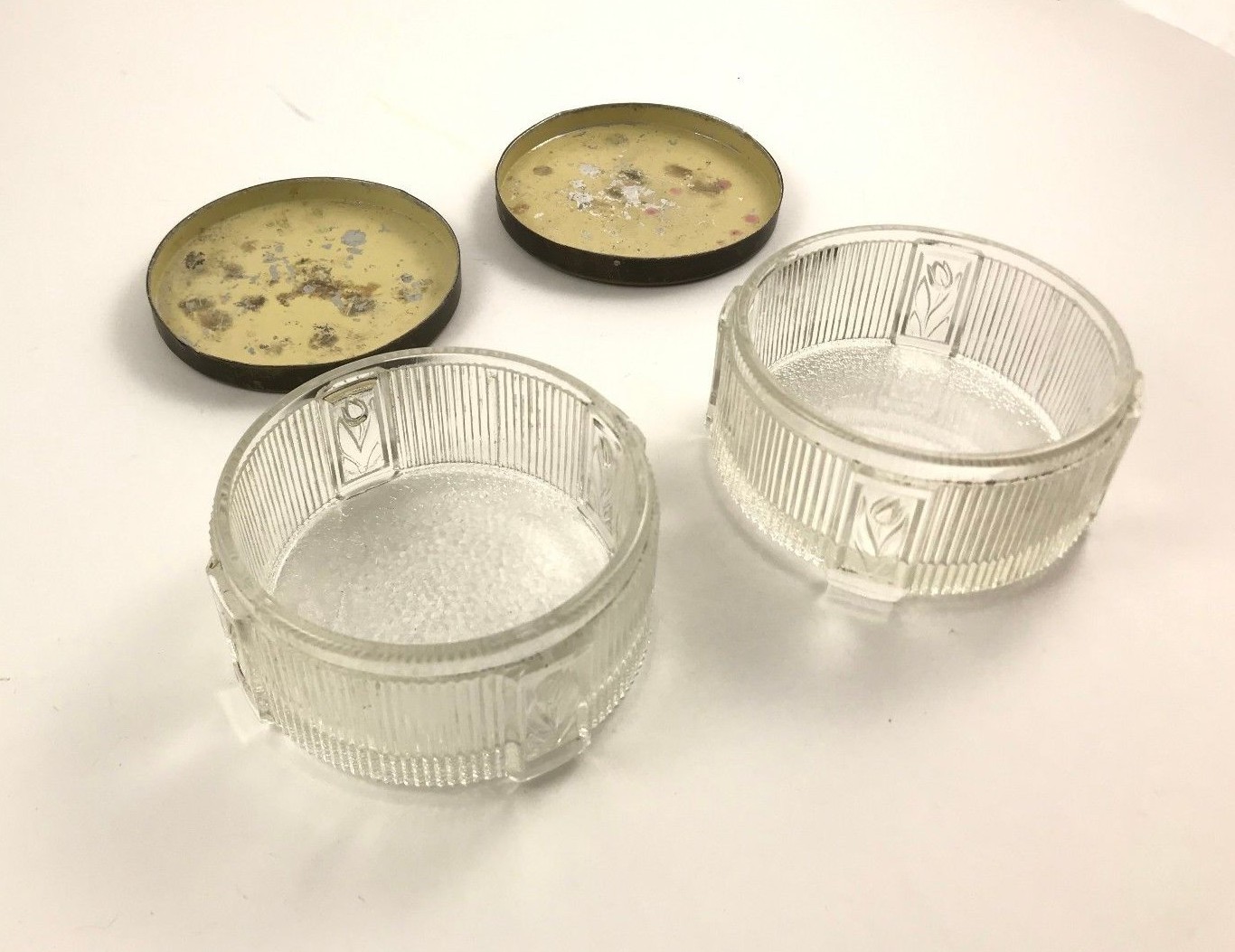 2 Vintage Powder Jars / Trinket Jars eBay