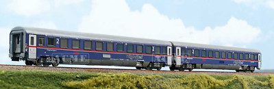 Acme 55236 Set 2 Liegewagen Bcmz EC89 Livree Nightjet Blau Bändern Red Rot/Grau