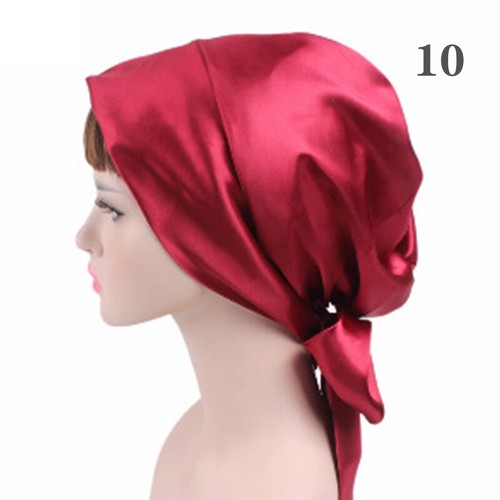 Berretto da notte in seta donna stampa capelli cofano cappello copricapo raso turbante avvolgente capelli - Foto 26 di 37