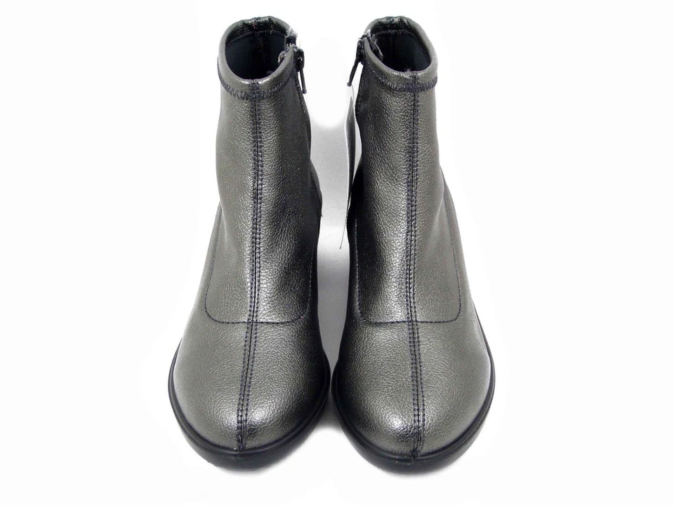 Stivaletti Elasticizzati Argento Scuro Plantare Estraibile Tacco Medio 5 cm - Immagine 4 di 4