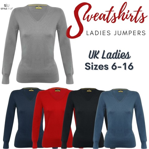 Womens Ladies Plain Cotton Knitted 