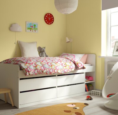 ikea twin bed frame & mattress with storage | eBay