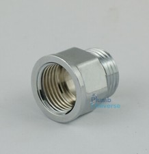 Tap Thread Radiator Valve Extension Chrome BSP Extend Tap 1/2" BSP Male x Female