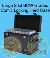 (30Ct) BCW Large Graded Lock Case - For Graded Comics -  Latching Hard Case