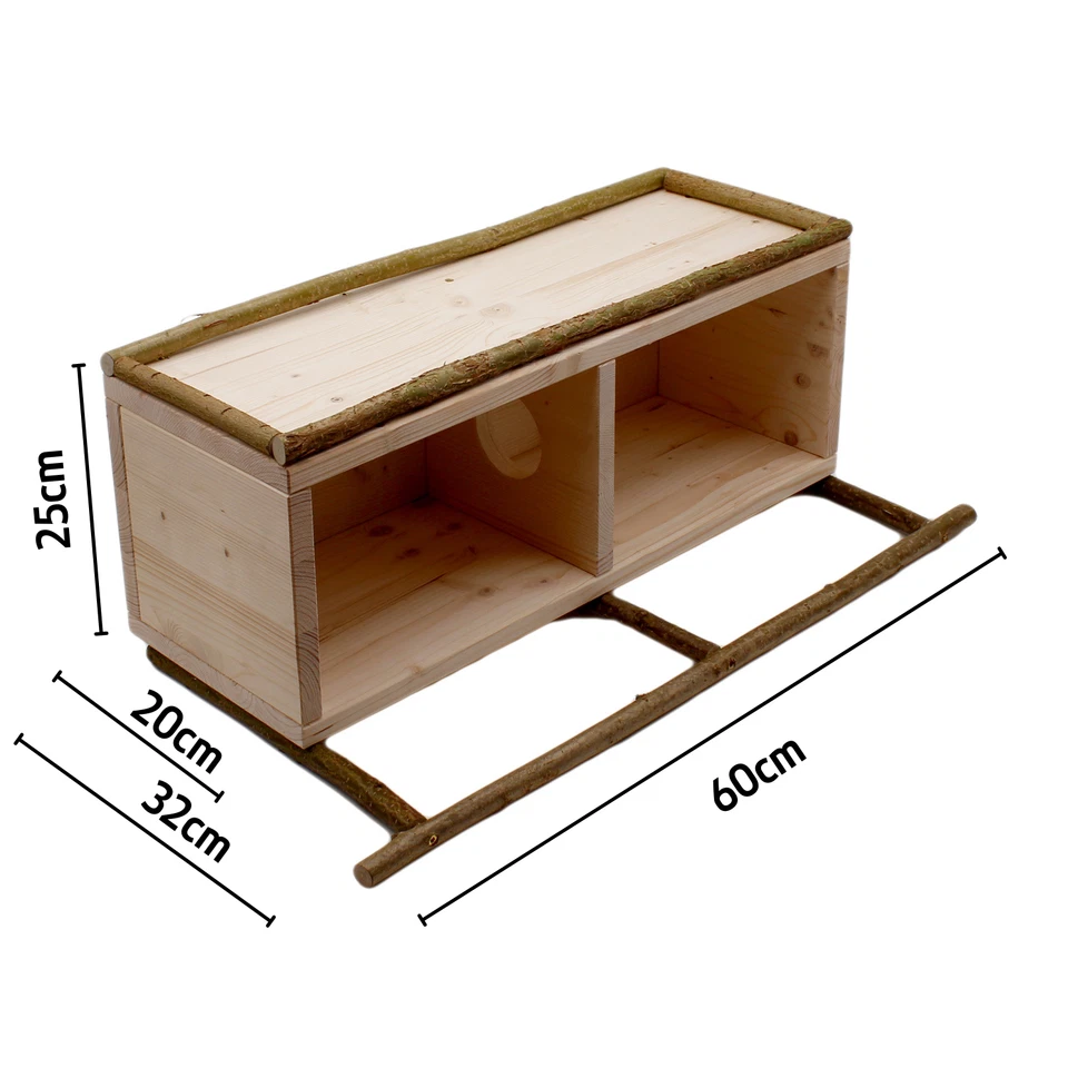 Großes Vogelhaus Nymphensittich, Agaporniden Naturholz Vogelkasten Schlafhaus - Bild 2 von 4