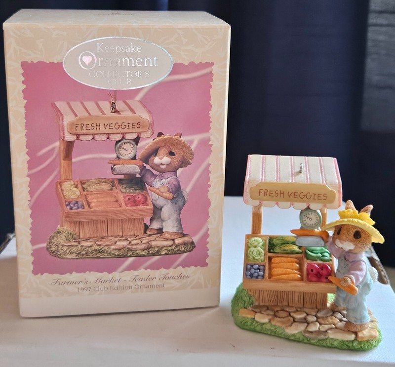 Hallmark Keepsake Collectors Club Ornament 1997 Farmers Market Tender Touches