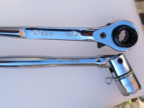 2 IN 1 Heavy Duty Scaffold Spanner 21mm (7/16") – 12" Flat Ratchet 19 mm 21 mm - Picture 13 of 14