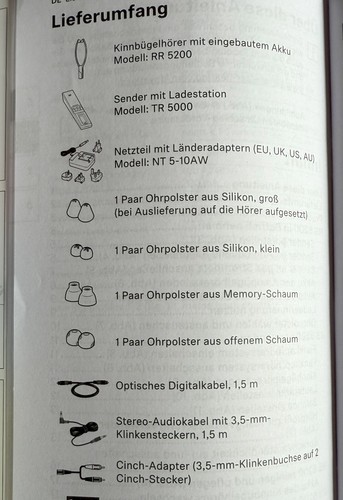 TV Kabellose Kopfhörer Sennheiser RS 5200 OVP Restgarantie bis 04/26 wie neu - Bild 5 von 6