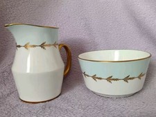 Royal Grafton Catherine Pattern Bone China Milk Jug & Sugar Bowl Blue