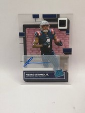 2022 Clearly Donruss Pierre Strong Jr Rated Rookie Auto RC #91 Patriots