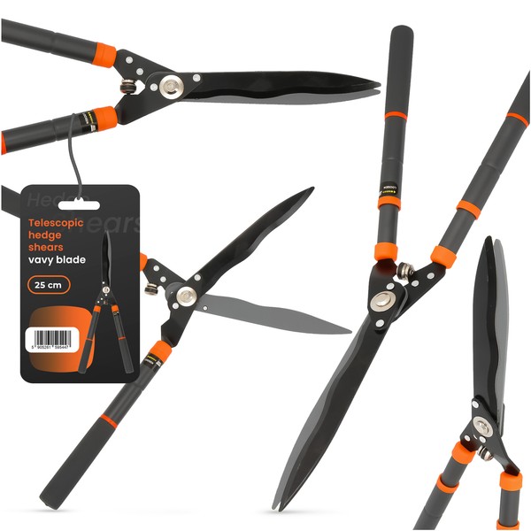 Teleskop-Heckenschere Schere Mit Gewellter Klinge 25Cm Busch Trimmen Schneiden-image