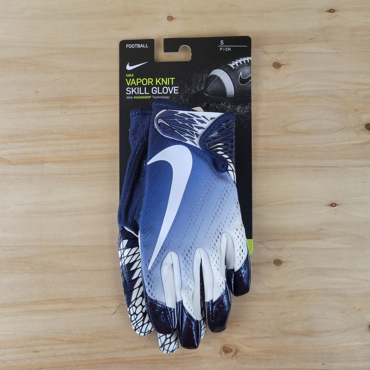 NIKE VAPOR KNIT SKILL GLOVE with MAGNAGRIP BLUE/WHITE 83950