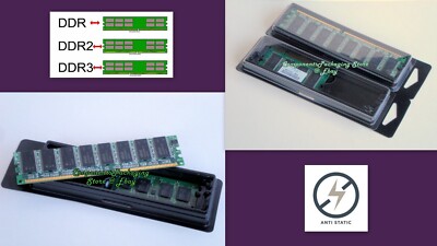 RAM Memory Single Case for PC4 PC3 PC2 DIMM or SODIMM - Lot of 5 15 25 ...
