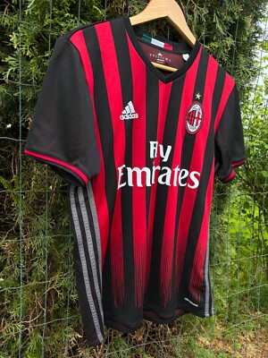 AC MILAN 2016/2017 HOME JERSEY FOOTBALL SOCCER SHIRT by ADIDAS