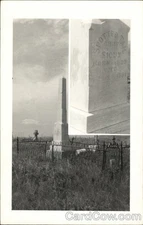 Native American Headstone of Spotted Tail, Sioux Chief Original Vintage RPPC