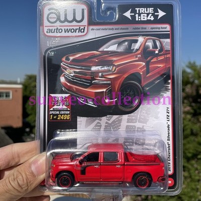 2019 Silverado Red 1:64 Diecast Metal Alloy | Modern Pickup Truck Model