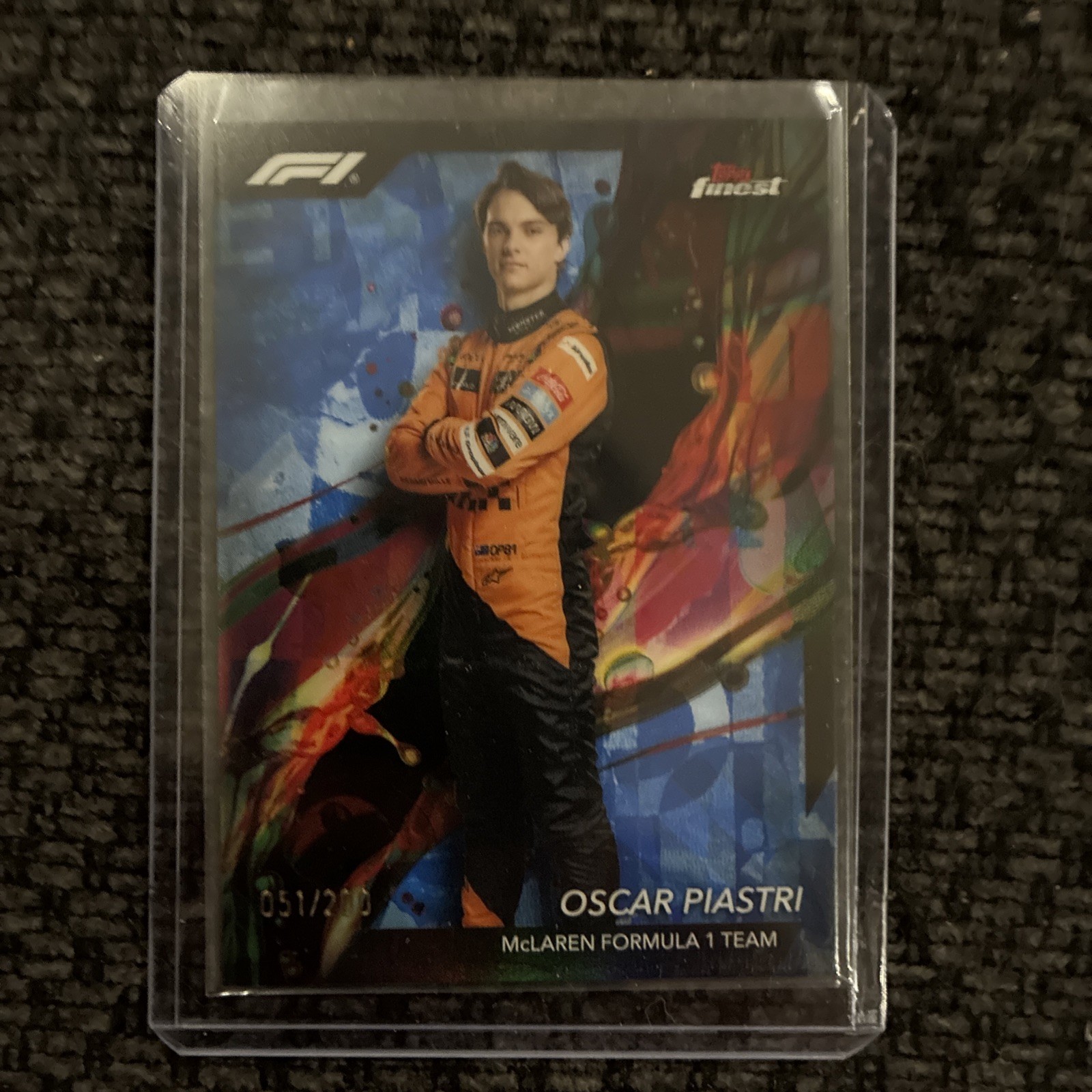 2024 Topps Finest Formula 1 - Common Oscar Piastri #8 Blue Refractor /200
