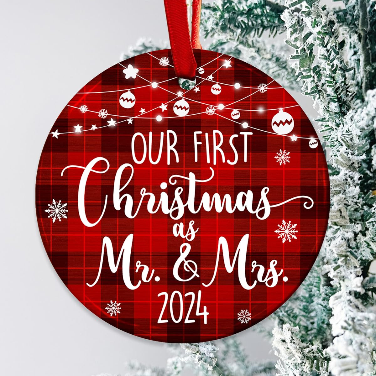 First Christmas Married Mr & Mrs Ornament 2024 Keepsake