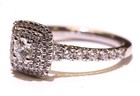 IGI 14k white gold 1.12ct VS1 Lab grown diamond Round halo engagement ring 4.5g — photo 2
