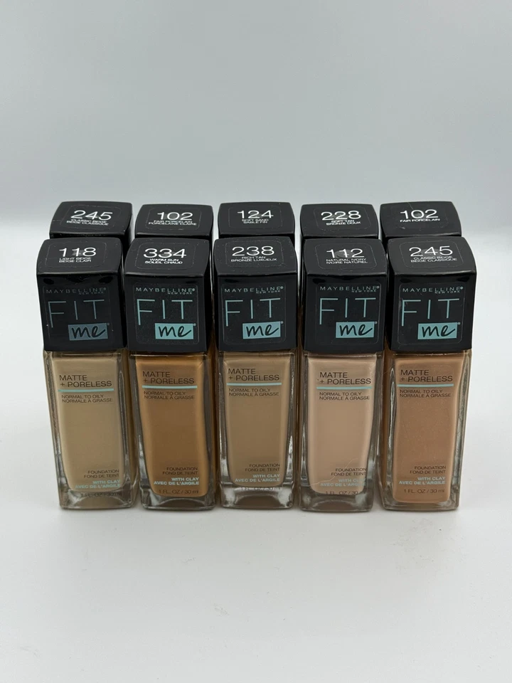 LOT OF 10PCS Maybelline Fit Me Foundation Assorted Makeup Shades Mixed Lot - Image 3 of 4