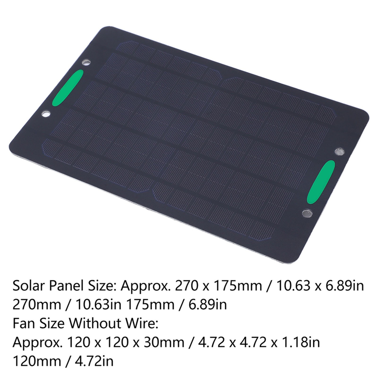 Solar Panel Fan Dual Exhaust Fans Air Ventilation Heat Dissipation 10W For Green