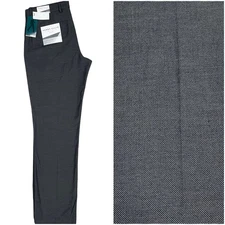 Perry Ellis Portfolio Men's 36/30 Modern Fit Dress Pant Easy Care Black NEW