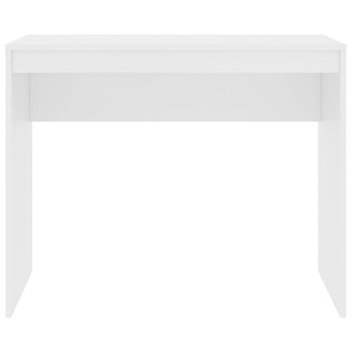 Escritorio Blanco Madera de Ingeniería 35.4 x 15.7 x 28.3 pulgadas Elegante Escritorio - Imagen 4 de 6