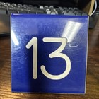 Vintage plastic #13 Order number sign ... 3-inch square ... great condition! — photo 6