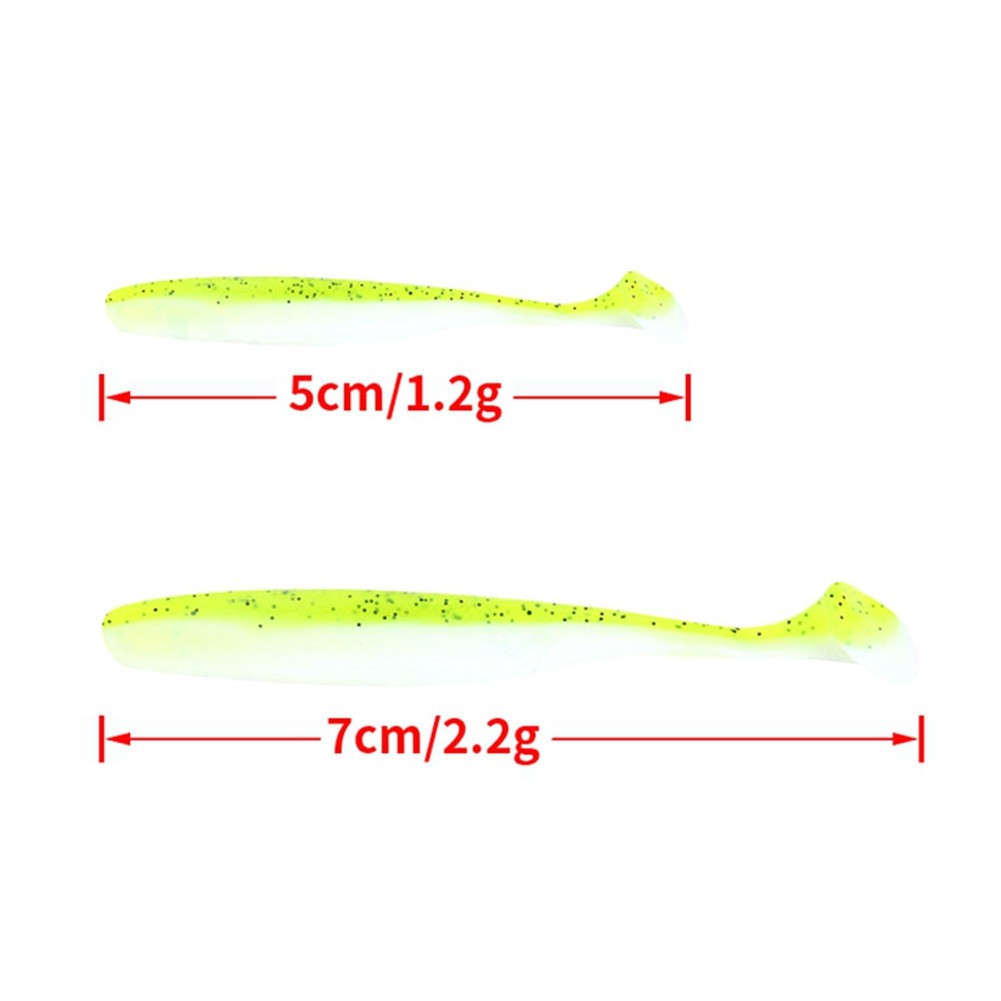 50Pcs Soft  Silicone Bait Wobbler Fishing  Fishing Accessories 5cm P3S43701 - Image 6