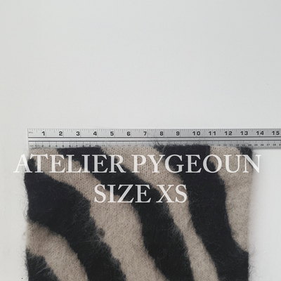 NWT H&M Jacquard-knit Mohair-blend Skirt Black/Zebra Print