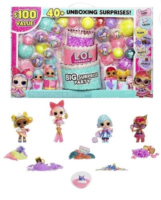 LOL Surprise Big Party With 4 Collectible Dolls 40+ Surprises 100 Value