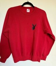 Vintage 1980s Red Playboy By Jerzees Sweatshirt Size Large Made In USA
