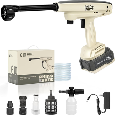 #ad Portable Cordless Pressure Washer 880 PSI 6 in 1 Nozzle 16ft Hose $116.99