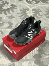 New Balance Men's FreezeLX V4 Low Lacrosse Shoe, Black/Grey/Polar Blue Size 9