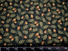 Tina SCRAP 9"x21" Flower Vintage Acorn Floral Leaf Garden Retro Fabric Cotton
