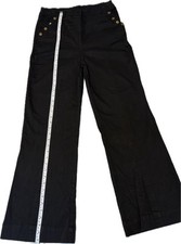 Pantalon Vaqueros De Tiro Alto Para Mujer Pierna Ancha Y Campana Talla L Negro