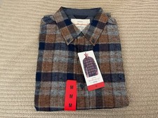 Weatherproof Vintage Men  s Blue/Rust Flannel Plaid Button Down Shirt - Size M