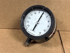 Ashcroft 4  Duragauge -30  Hg to 15 PSI Pressure Gauge 1/2  NPT FAST SHIPPING