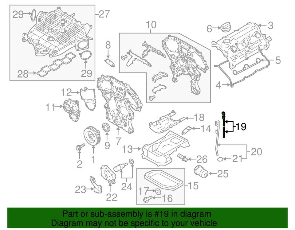 Подлинный щуп Nissan 11140-JK20B - Изображение 2 из 2