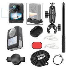 10 in 1 Accessories Kit Selfie Stick Monopod Motorcycle Clamp for DJI Osmo 360