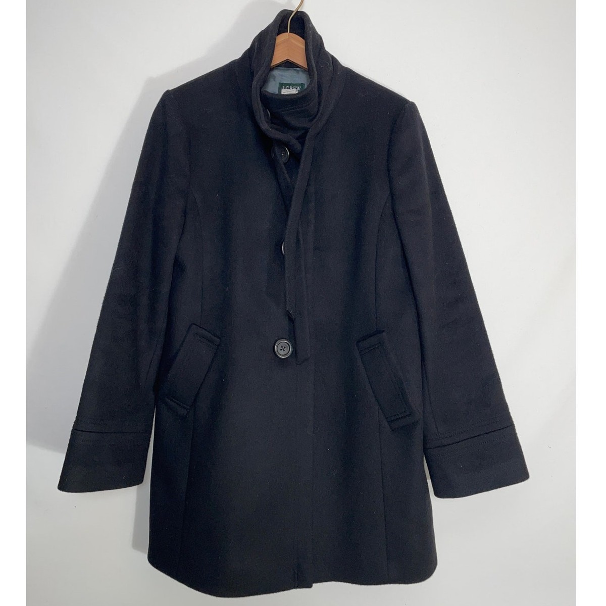 【90’s J.CREW】Wool Cashmere Coat Double-breasted Topcoat In Italian Wool-cashmere For Women
