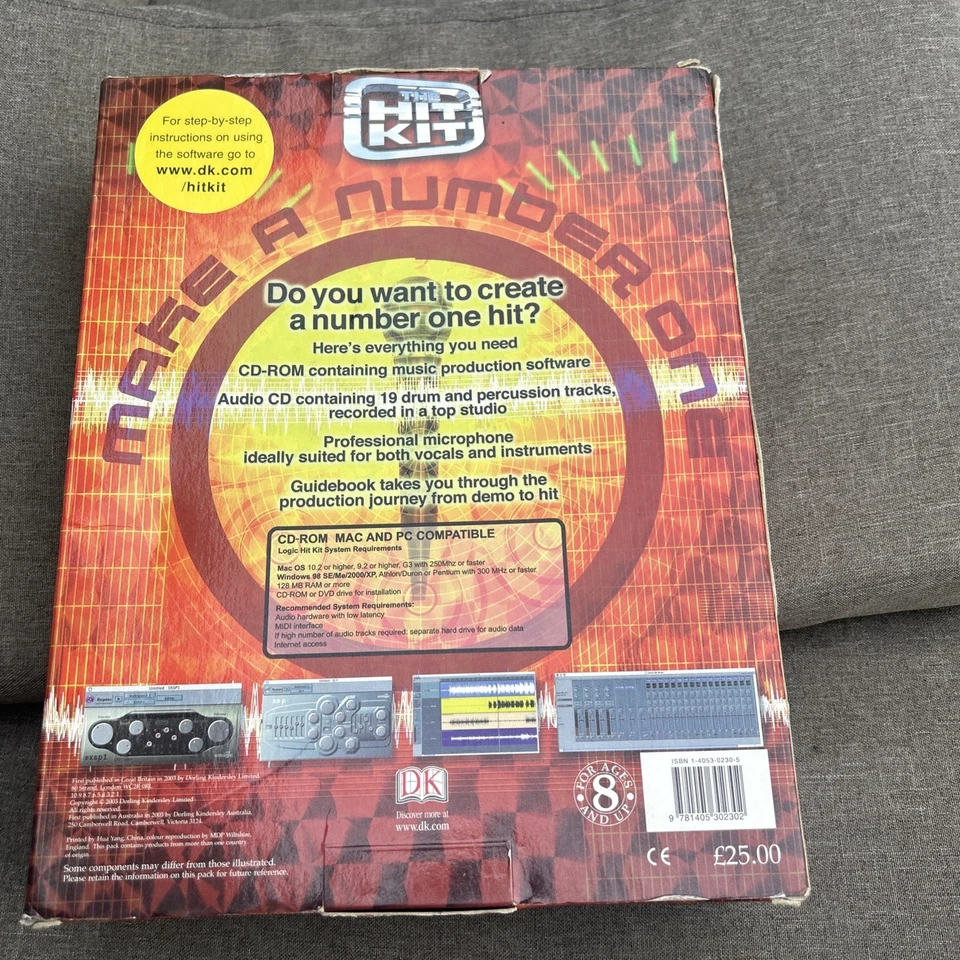 Vintage DO Dorling Kindersley THE HIT KIT Make A Record Kit 2003,Microphone,CD - Image 3 of 4