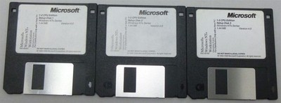Microsoft Windows NT Workstation OS Version 4.0 Setup Floppy Disks 1-3